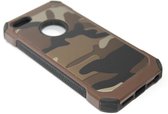 Camouflage hoesje kunststof bruin Geschikt voor iPhone 5 / 5S / SE