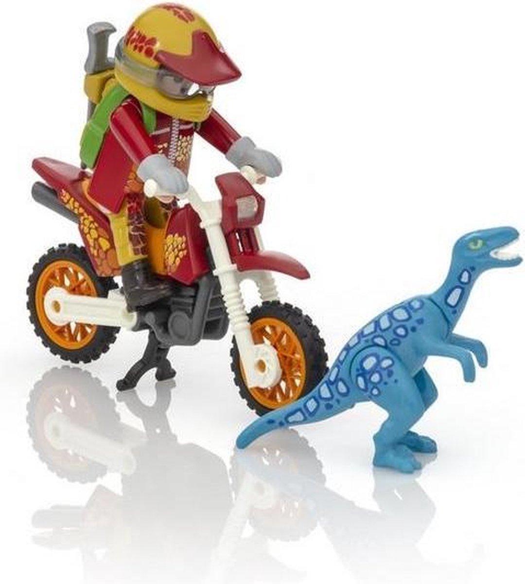 playmobil motocross bike with raptor