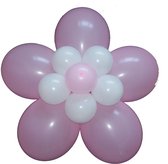 Ballonnen bloem zelf maken, Roze, geboorte babyshower