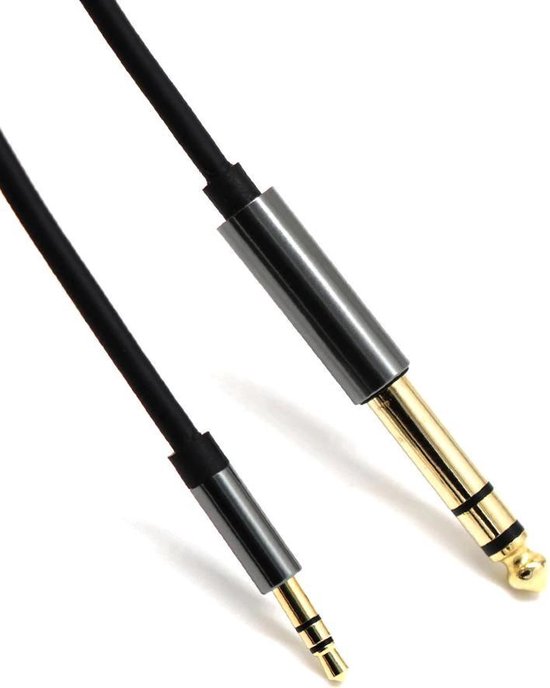 3.5mm Mini Jack Naar 6.35mm Verloop Kabel - Stereo Audio Adapter Connector  -... | bol.com