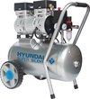 Hyundai stille compressor 24 liter met vochtafscheider - olievrij - 8 BAR - 59 dB 'Super Silent'.