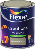 Flexa Creations - Muurverf Extra Mat - Camouflage Green - 1 liter