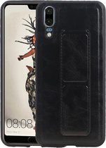 Grip Stand Hardcase Backcover voor Huawei P20 Zwart