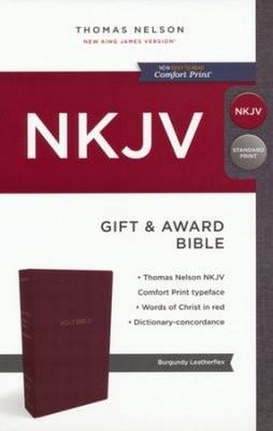 NKJV, Gift and Award Bible, Leather-Look, Burgundy, Red Letter Edition, Comfort Print - Diverse auteurs | Respetofundacion.org