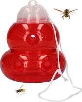 Ecovriendelijke Insecten en Wespenval – Rood – 17x11 cm | Val Tegen Wespen Bijen Vliegen en Horzels | Insectenval
