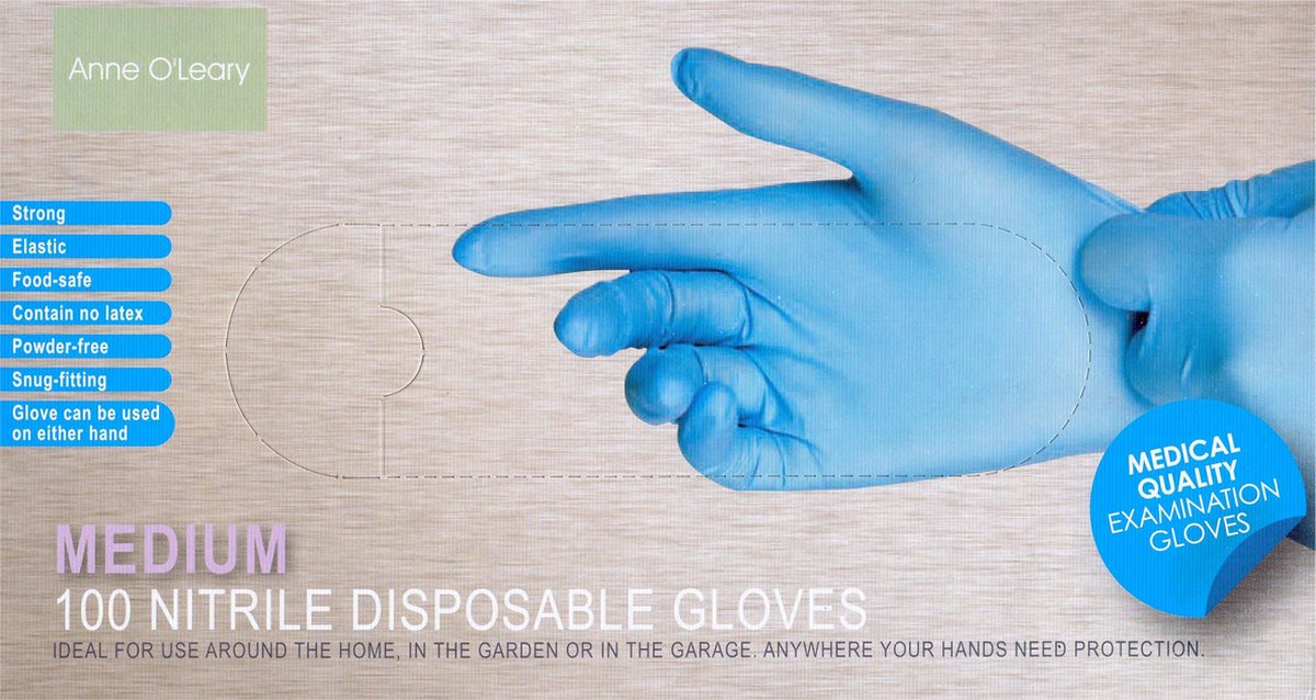 Nitril wegwerphandschoen - Medium - 100 stuks - Blauw - soft