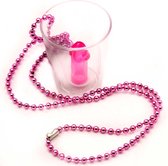 Folat Ketting Met Shotglas Dames 35 Cm Roze