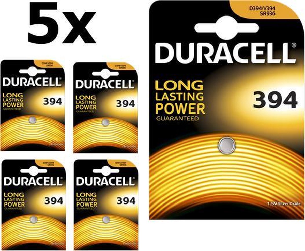 5 Stuks - Duracell D394 SR936SW 1.5V knoopcel batterij | bol.com