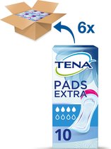 TENA Lady Extra - 6 x 10 verbanden - maandvoorraad