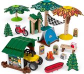 Fisher-Price Wonder Makers Kampeerterrein - Houten Bouwset