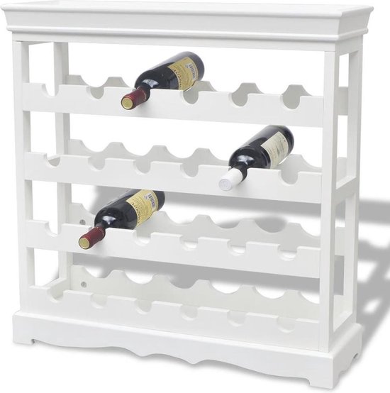 Premium Wijnrek WIT / 42x42x85 / wijn rek wijn accessoire | bol.com