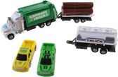 Jonotoys Vrachtwagenset Multicolor 16,5 Cm 8-delig