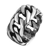 Heren Ring - Edelstaal - Gourmetschakel - 18.25mm