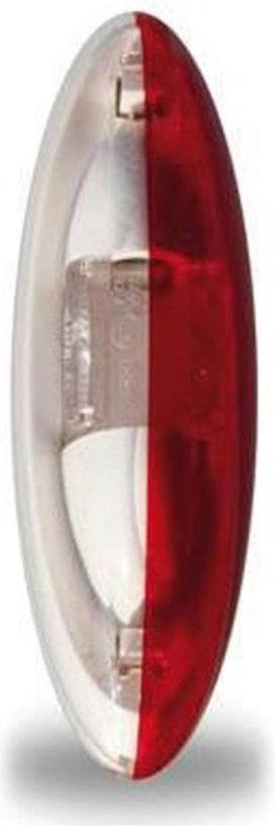 Zijlicht opbouw Jokon (Rood/Wit Transparant) Witte grondplaat
