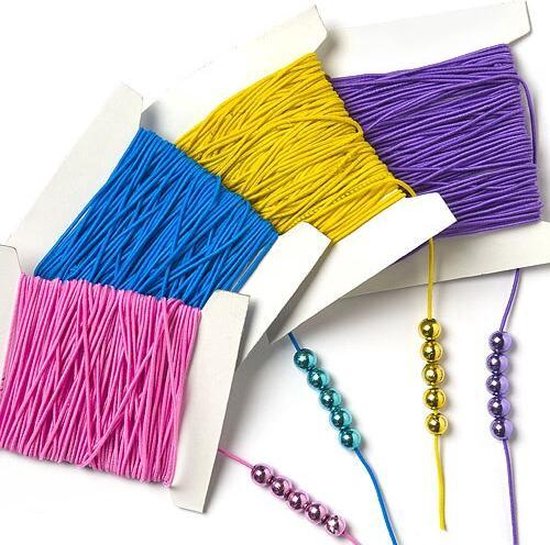 Blijven poll Certificaat Gekleurd elastiek - creatieve knutselspullen voor kinderen en volwassen  voor armband... | bol.com