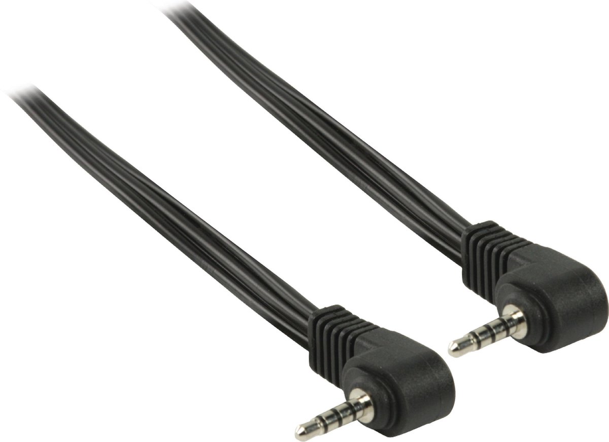 Valueline 3,5mm Jack 4-polig audio/video kabel / haaks - zwart - 1 meter