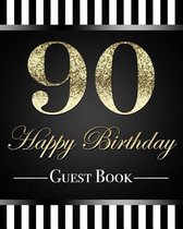 90 Happy Birthday Guest Book