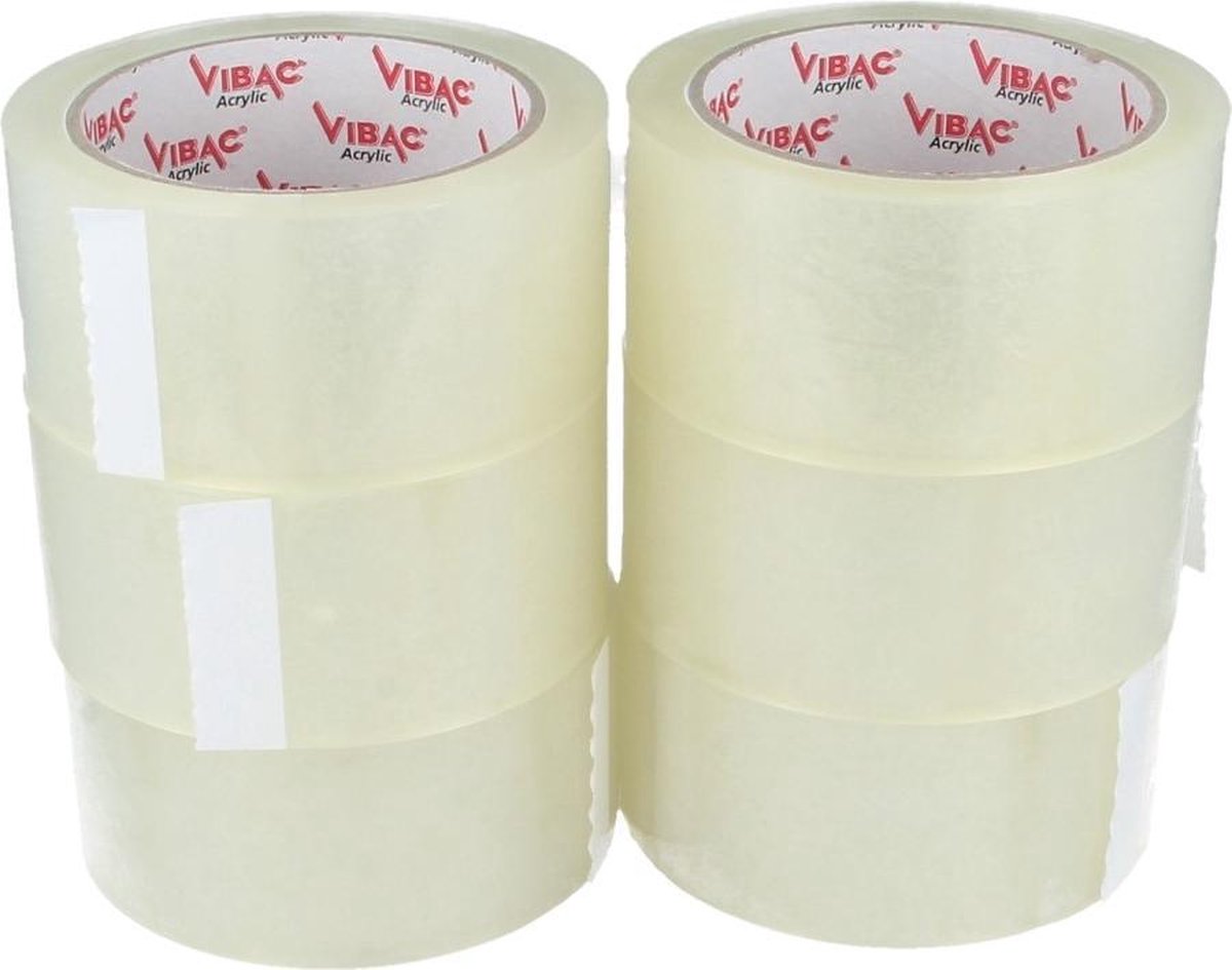 36 Rollen Tape pp acryl transparant 28my 50mm x 66 meter low noise | bol.com