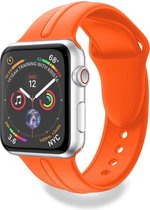 Eyzo Wearablebandje - Siliconen Series 38 / 40 mm bandje voor de iWatch 1, 2, 3, 4, 5, 6 & SE - Vervangende Horlogeband Oranje