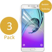 3x Screenprotector voor Samsung Galaxy A7 (2016) - Glas PET Folie Screenprotector Transparant 0.2mm 9H (Full Screen Protector)