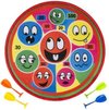 Afbeelding van het spelletje Dartspel lachende gezichten voor kinderen | funny faces darts - 36 cm | klittenband pijltjes | darts voor kinderen