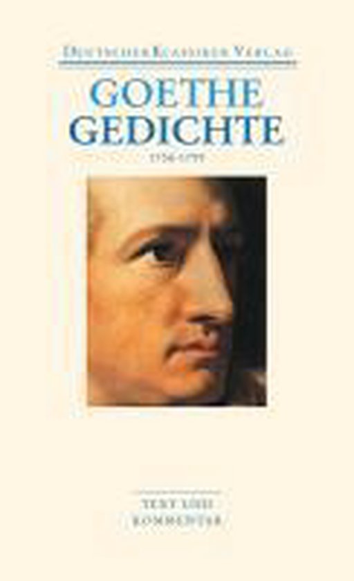 Boek met de titel "Goethe Gedichte 1756-1799" en een portret van Goethe.