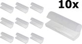 10 Stuks PVC transportdoos voor 21700-batterijen - transparant