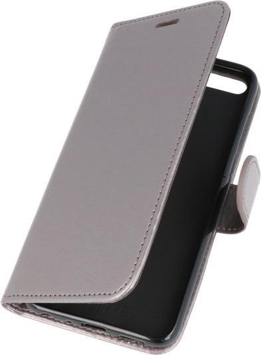 Grijs Wallet Case Hoesje voor Huawei Honor 10