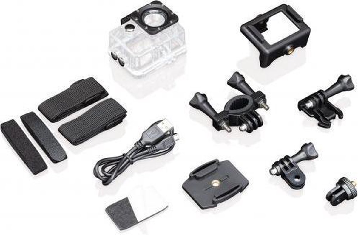 Lenco K-4000 - Sport camera 4K beeldkwaliteit met wifi en accessoires set -  Zwart | bol.com