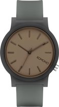 Montre-bracelet Komono Mono Charcoal Glow Grijs ⌀ 38 mm - Mesdames et Messieurs