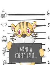 I want a coffee latte: Primary Composition Notebook Story Paper - 8.5x11 - Grades K-2