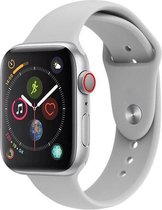 bandje geschikt voor Apple Watch Silicone horlogeband – 38 mm millimeter  – Iwatch Smartwatch band – Sportbandje – Polsband – Roestvrij – Grijs grijze kleur