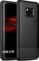 Luxe Carbon Backcover voor Huawei Mate 20 Pro - Zwart - TPU - Shockproof