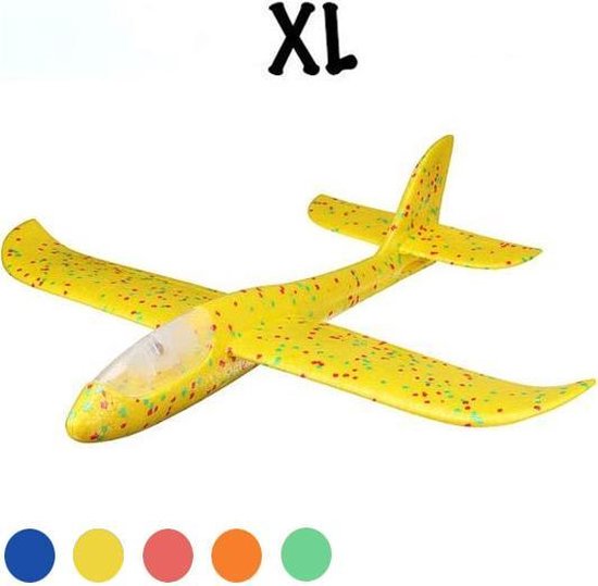 Zweefvliegtuig wegwerp geel XL | EXTRA GROOT | vliegtuig speelgoed |  vliegtuig... | bol.com