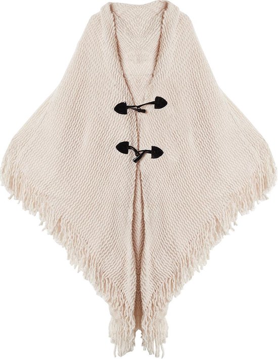 Trendy poncho White Angel|Driehoek sjaal|Wit|Zacht acryl |