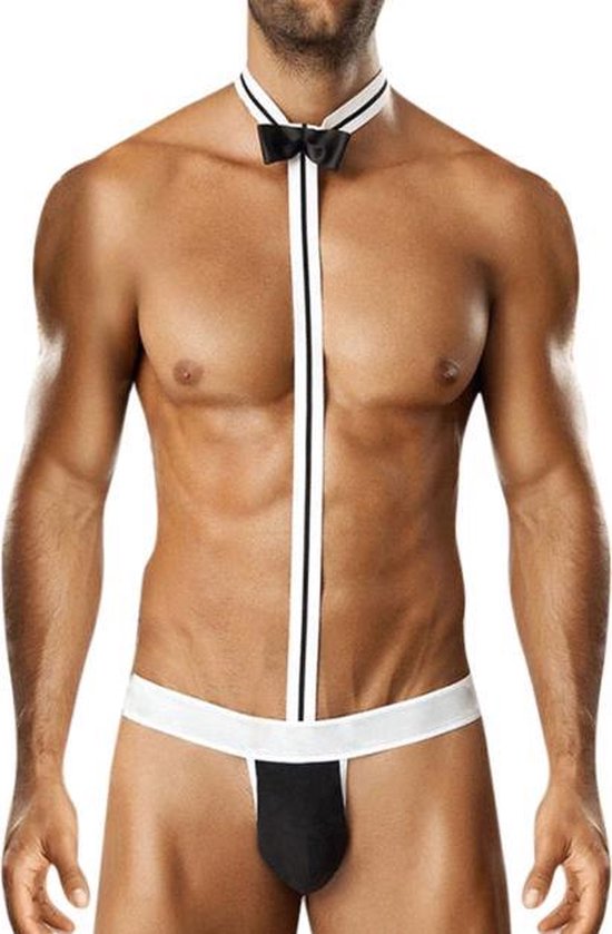 Sexy ondergoed voor mannen - Mankini - Mannen stripper onderbroek - Zwart /  Wit - One size | bol.com