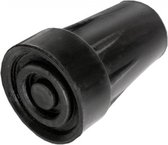 Kruk- en stokdoppen - 16 mm zwart - Diameter 30 mm-hoogte 45 mm