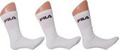 Fila - Tennis Socks 3-Pack - Witte Sportsokken - 43-46 - Wit