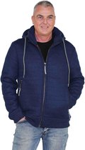 BJØRNSON OSKAR Gebreid Wintervest Heren - Winddicht Gevoerd Vest - Borgvoering - Rits - Maat S - Donkerblauw
