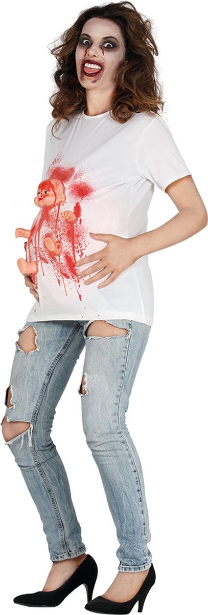 FIESTAS GUIRCA, S.L. - Bloederig zwangere vrouw t-shirt voor volwassenen -  L (40) -... | bol.com