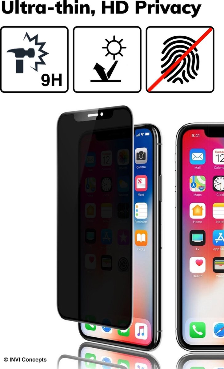 *PREMIUM* Privacy screen protector iPhone 11 (6.1)// ✓ Super transparent ✓ 9H Hardness Japanese anti-spy tempered glass ✓ anti-fingerprint oil ✓ anti-shatter ✓ electrocplated fingerprint ✓ sensitive touch ✓ antispy privacy screenprotector