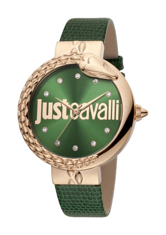 bol.com | Just Cavalli Moment Green Roségold - JC1L096L0045 - Dames - Horloge - Groen - 40