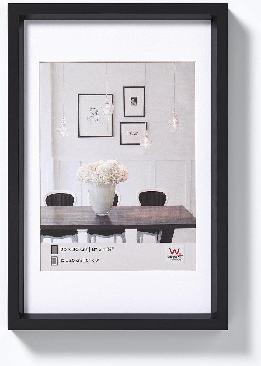 Walther Steel Style - Kunststof lijst - Fotoformaat 50x70 cm - Zwart
