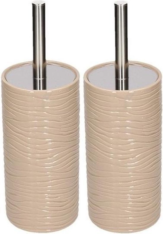 GMMH Badset, 6-delig, diverse badkameraccessoires, met zeepdispenser, houder en wc-borstel (beige ontwerp 3 GMMH Badset, 6-delig, diverse badkameraccessoires, met zeepdispenser, houder en wc-borstel (beige ontwerp 3