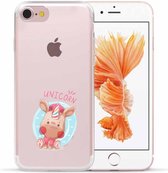 Apple Iphone 7 / 8 / SE2020 / SE2022 transparant siliconen hoesje - Unicorn