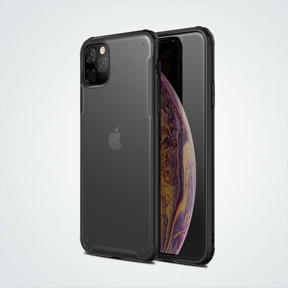 Geschikt voor iphone 11 Pro Max Pearlycase.. Cover Shockproof hoesje Zwart