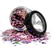 Chunky Glitters voor Gezicht - Roze - Grove Glitters - 3 gram