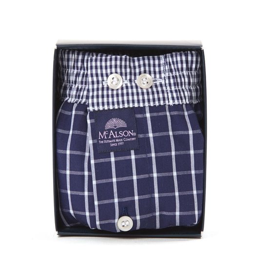 MoFiz Pyjamaset voor heren, winter, katoen, lang, tweedelig, met knopen