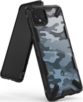 Ringke Fusion X Design Google Pixel 4 Hoesje Camo Zwart