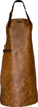 Tablier en cuir de luxe (BBQ) Xapron Atlanta - couleur Ranche (marron clair)